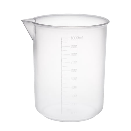 Unique Bargains Transparent Measuring Cup Labs PP Graduated Beakers Tool 1000ml