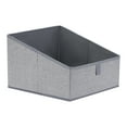 thumbnail image 1 of Unique Bargains Trapezoidal Storage Bin Cube with Handles Grey, 1 of 5