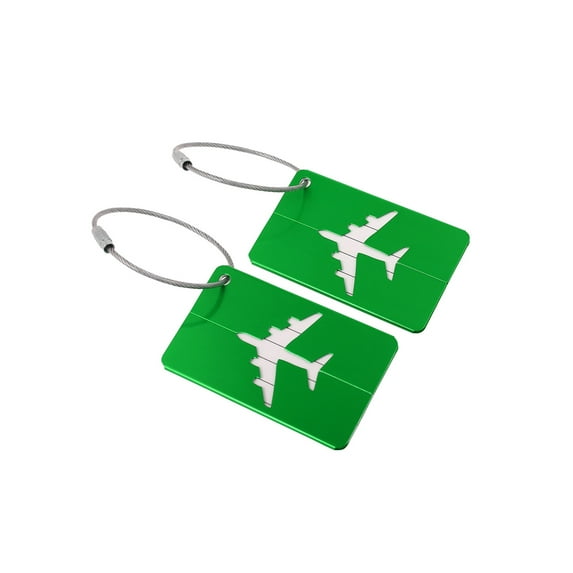 Unique Bargains Travel Aluminum Luggage Tags Holders For Baggage Suitcases, 2/7 Pack
