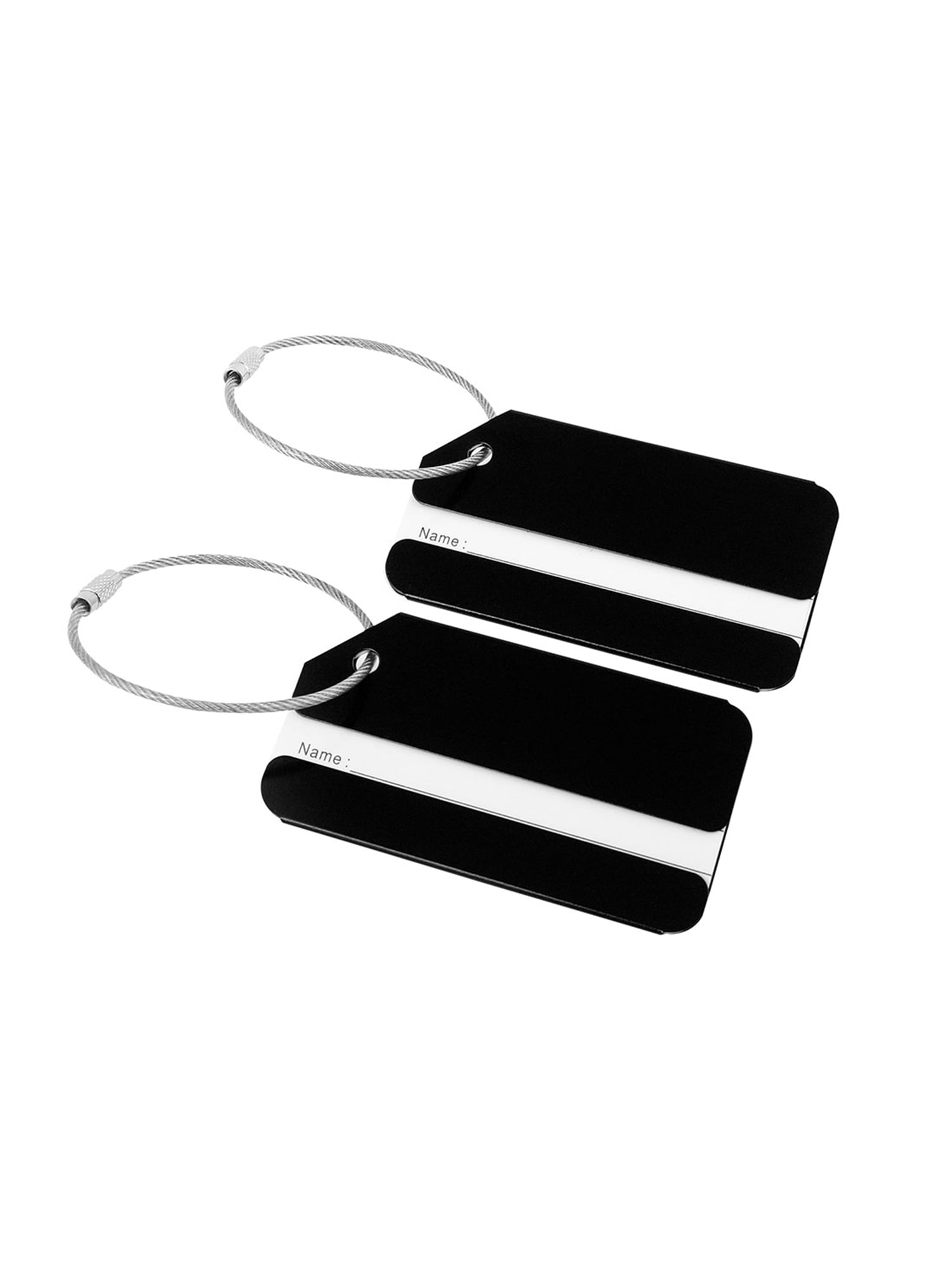 Unique Bargains Travel Aluminum Suitcase Luggage Tags Bag Labels, 2/7