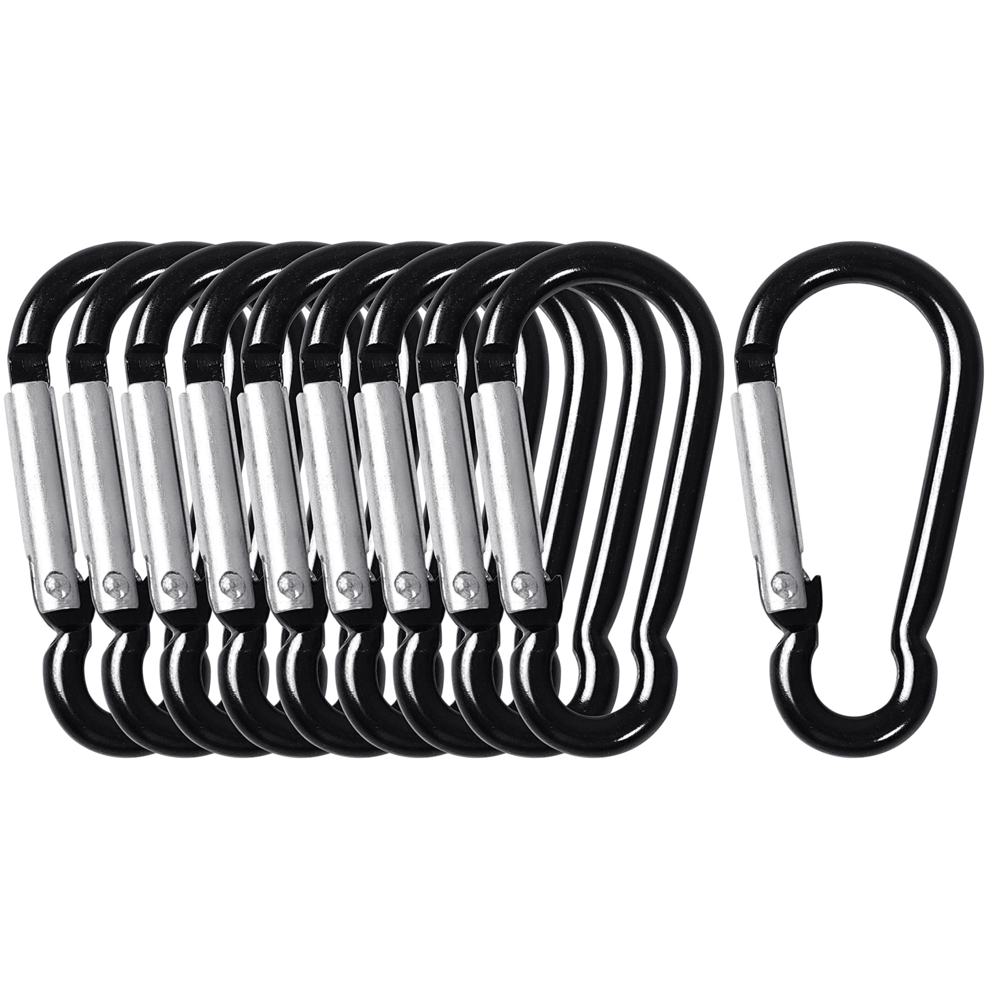 Unique Bargains Travel Camping Hiking Aluminum Clip Hook D-Ring Keychain Carabiner 10 Pcs