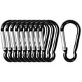 thumbnail image 1 of Unique Bargains Travel Camping Hiking Aluminum Clip Hook D-Ring Keychain Carabiner 10 Pcs, 1 of 6