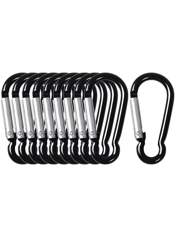 Travel Camping Hiking Aluminum Clip Hook D-Ring Keychain Carabiner 10 Pcs