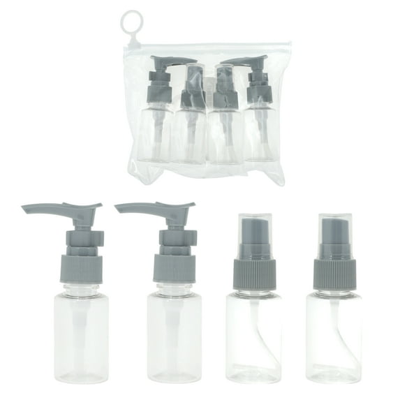 Unique Bargains Travel Container Set 4Pcs Black