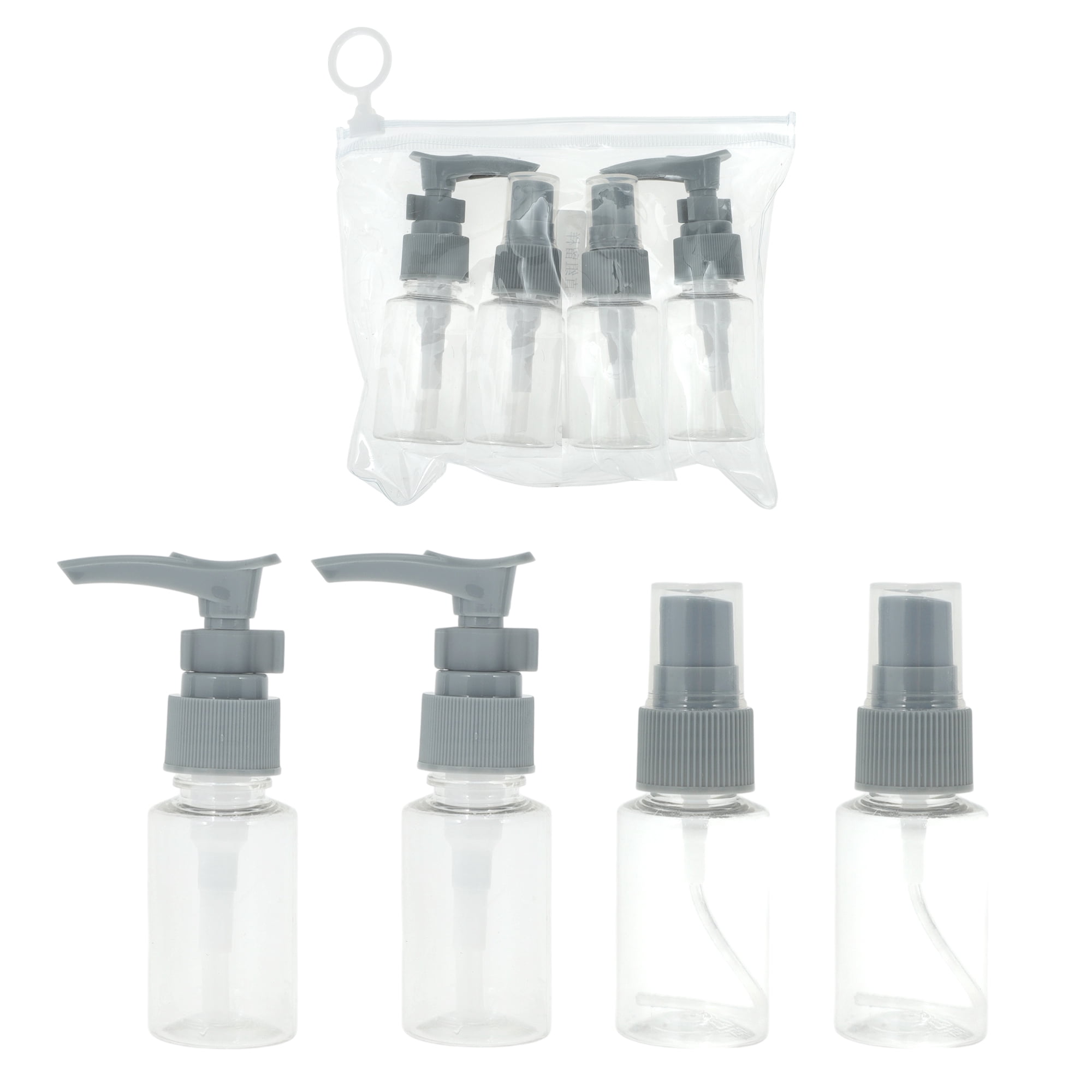Unique Bargains Travel Container Set 4Pcs Gray