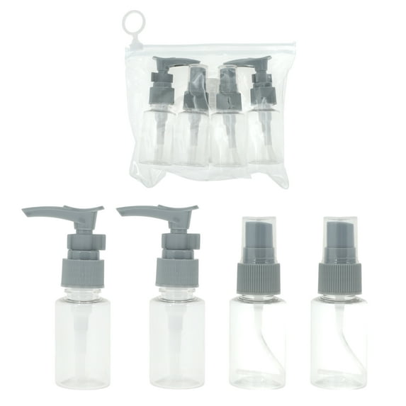 Unique Bargains Travel Container Set 4Pcs Gray