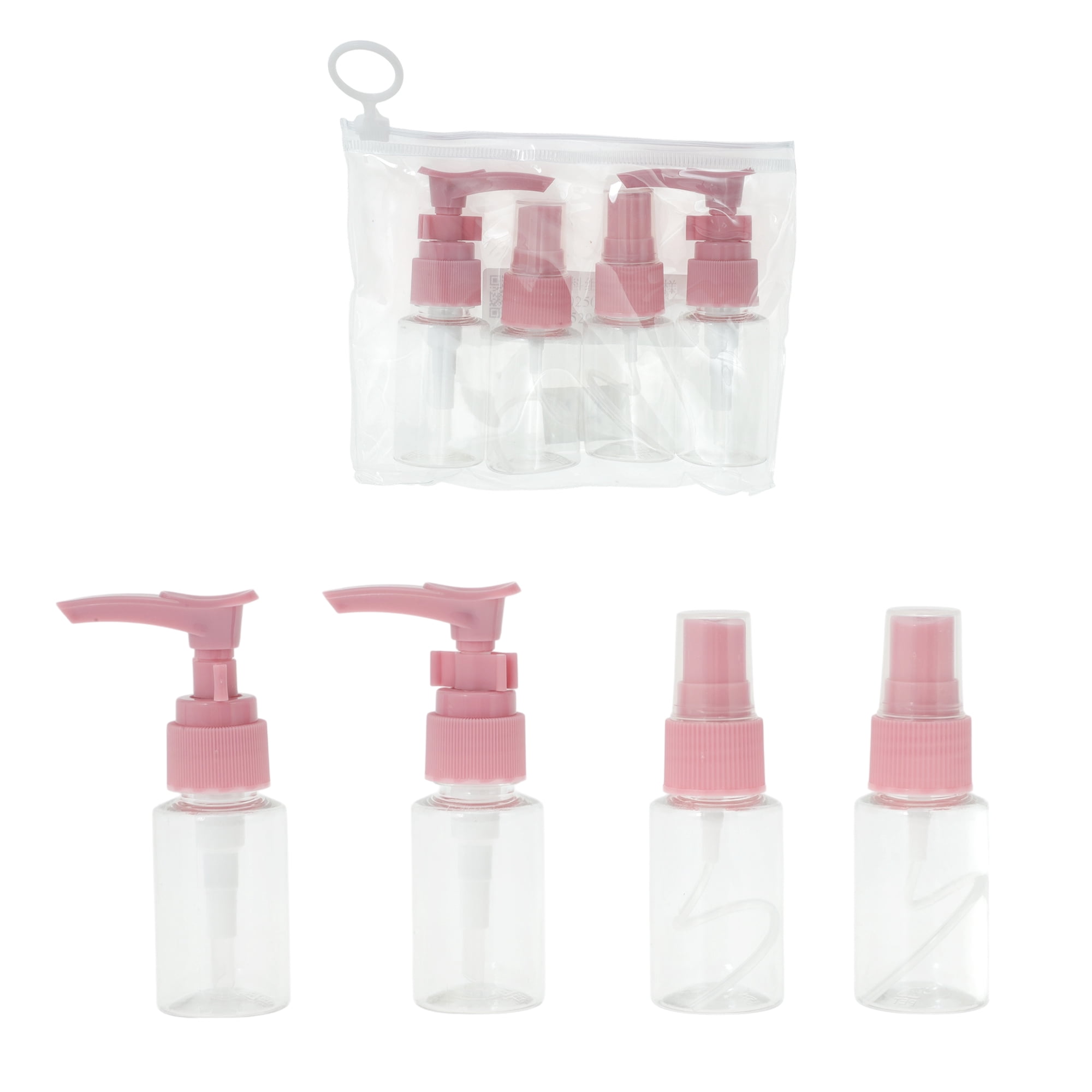 Unique Bargains Travel Container Set 4Pcs Pink