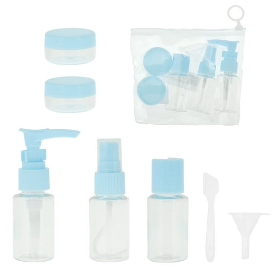 Unique Bargains Travel Container Set 7 Pc Light Blue