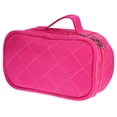 thumbnail image 1 of Unique Bargains Travel Double Layer Makeup Storage Bag for Cosmetic tools Rose Red, 1 of 7