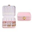 thumbnail image 1 of Unique Bargains Travel Jewelry Box Small Portable PU Leather Jewelry Organizer Case Pink, 1 of 7