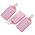 thumbnail image 1 of Unique Bargains Travel Outdoor Suitcase Luggage Tag Baggage Label Keyring Plastic Pink 3pcs, 1 of 3