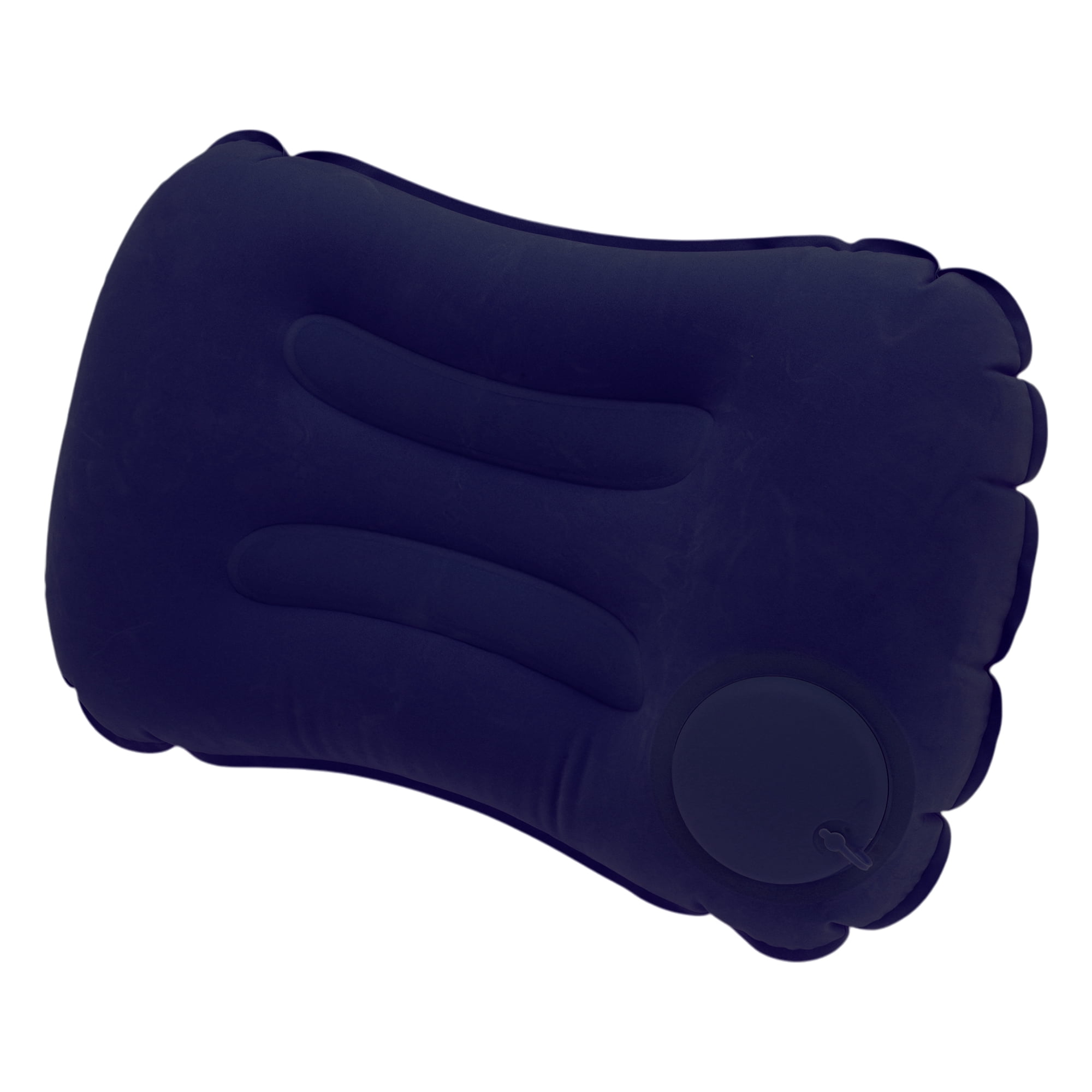 Unique Bargains Travel Pillow Press to Inflate Neck Pillow Deep Blue 19.29"x12.6"