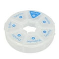 thumbnail image 1 of Unique Bargains Travel Round Shaped Clear Hard Plastic 7 Day Medicine Organizer Case,3.5" x 1" (L*W*H), 1 of 1