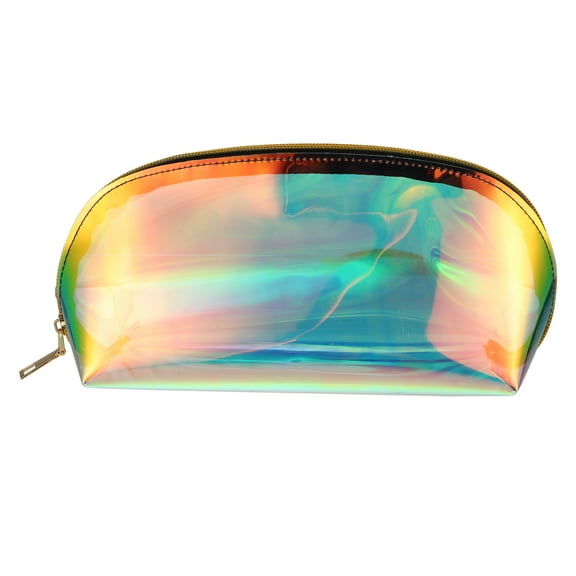 Unique Bargains Travel Toiletry Bag Makeup Bag Organizer Toiletry Organizer Travel Cosmetic Bag TPU Multicolor L Size