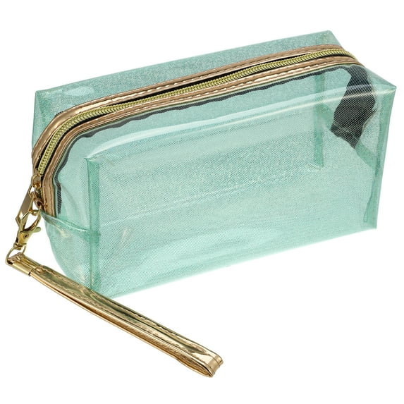 Unique Bargains Travel Toiletry Bag Makeup Bag Organizer Toiletry Organizer Travel Cosmetic Bag Waterproof Green