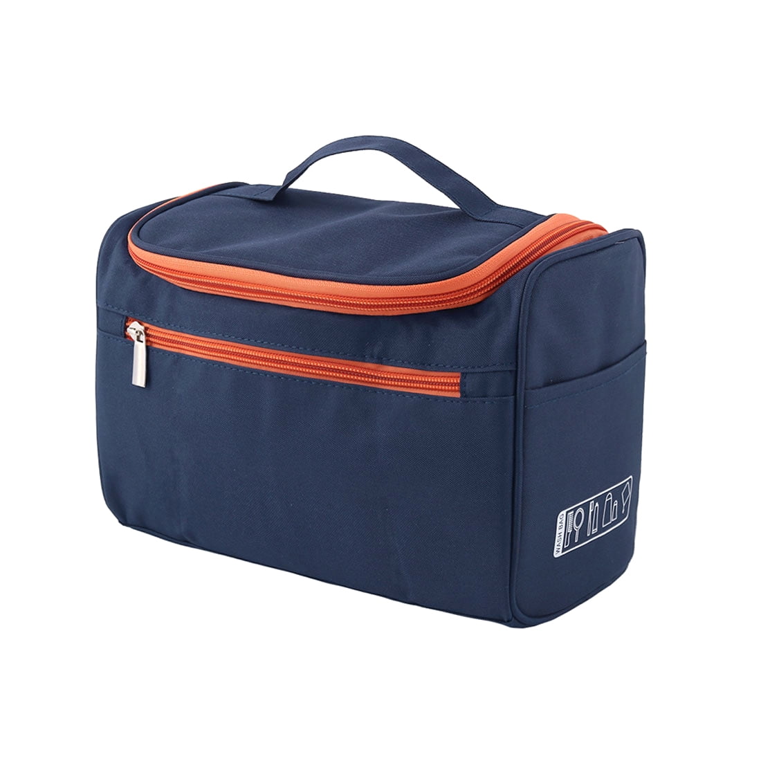Unique Bargains Travel Wash Storage Oxford Cloth Toiletry Pouch Bag Organizer Navy Blue