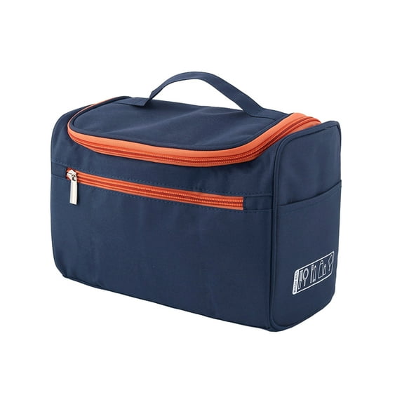 Unique Bargains Travel Wash Storage Oxford Cloth Toiletry Pouch Bag Organizer Navy Blue