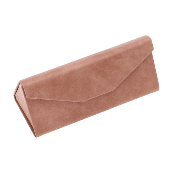 Unique Bargains Triangle Folding Eyeglasses Case Eyeglasses Storage Pink