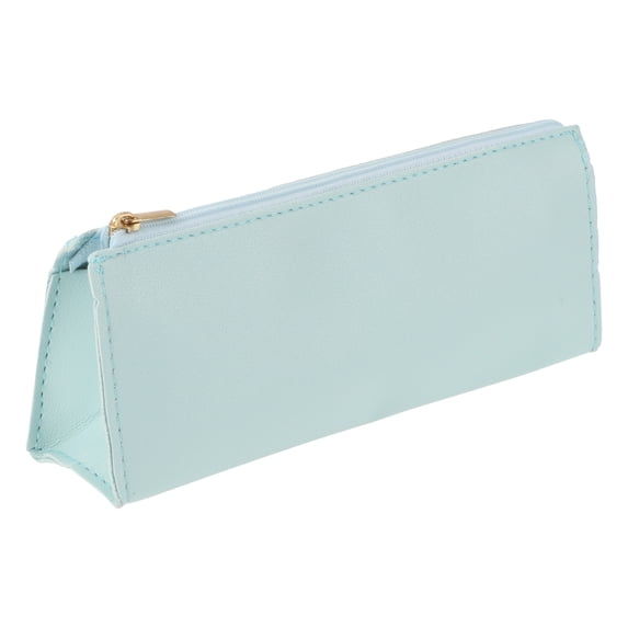 Unique Bargains Triangle Pencil Pouch Portable Stationery Bag Light Blue