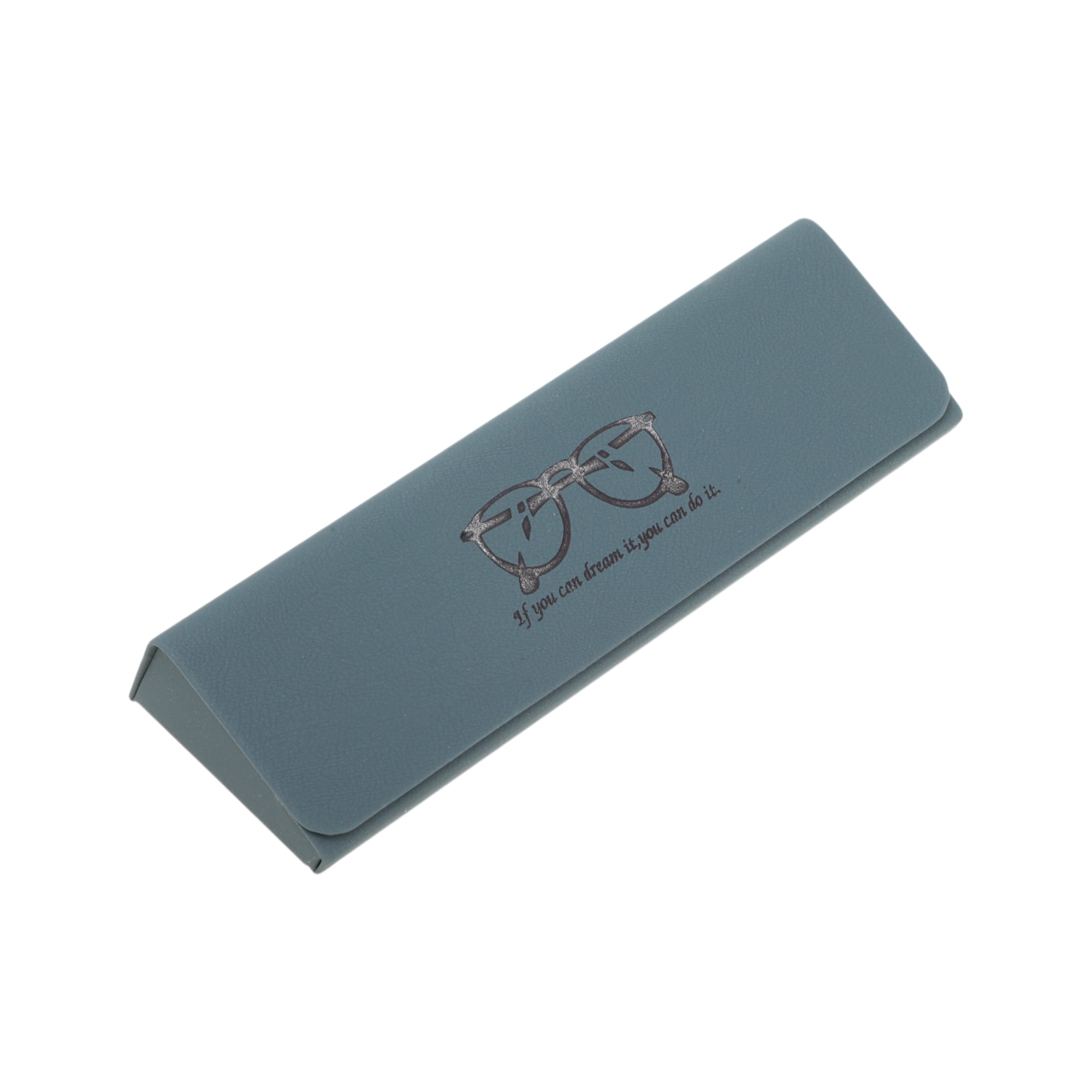 Unique Bargains Triangle Portable Eyeglasses Case for Travel and Home Use Blue