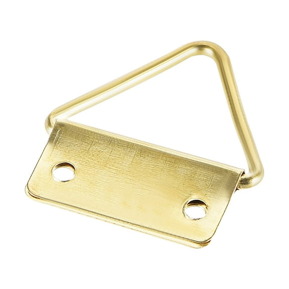 Unique Bargains Triangle Ring Picture Hangers, 31mm x 28mm Golden Assortment Kit for Photo Hanging 30Pcs