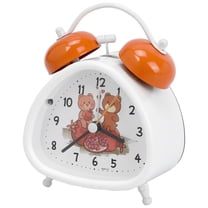 Unique Bargains Triangle Shape Alarm Clock White 4.4"L x 2.2"W x 3.4"H
