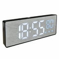 thumbnail image 1 of Unique Bargains Big Numbers Mirror Alarm Clock with Snooze Function 6.3"L x 1"W x 2.4"H, 1 of 6