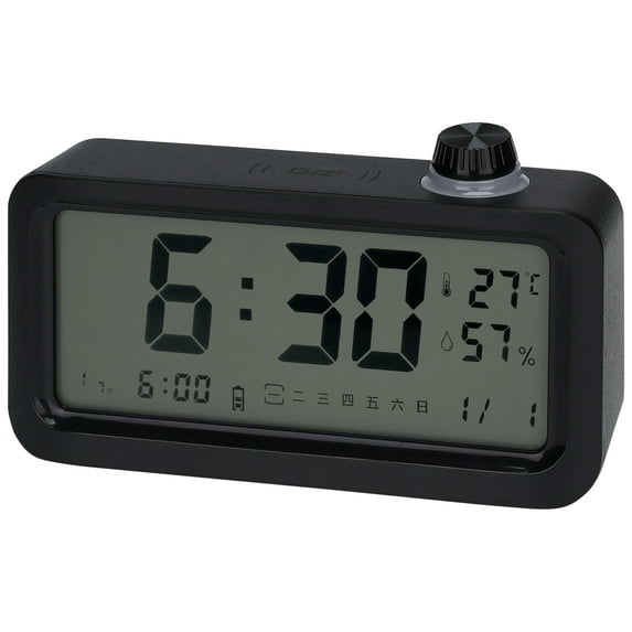 Unique Bargains Triple Digital Alarm Clock Snooze for Deep Sleepers Black