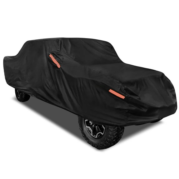 Unique Bargains Truck Car Cover for jeep Gladiator JT 2020-2022 Outdoor Waterproof Sun Rain Snow Protection Black