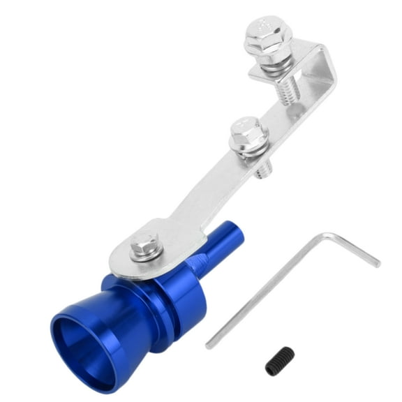 Unique Bargains Turbo Sound Exhaust Muffler Pipe Whistle, Rear Tailpipe Car Motorcycle Roar Maker Aluminum, 1 Set M Blue