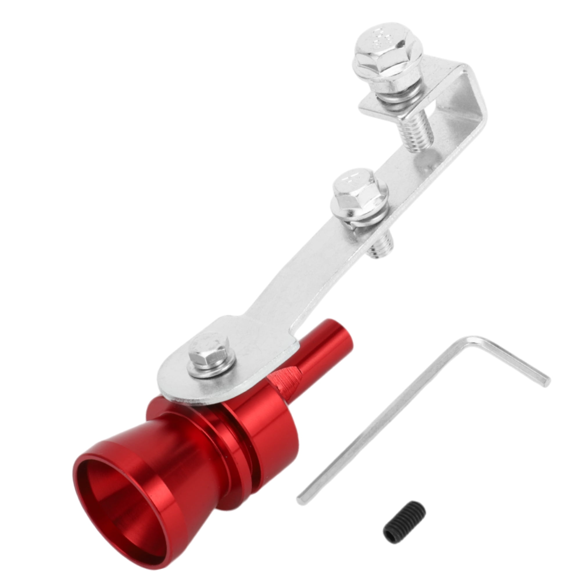 Unique Bargains Turbo Sound Exhaust Muffler Pipe Whistle Rear Tailpipe M Car Motorcycle Roar Maker Aluminum Red 1 Set