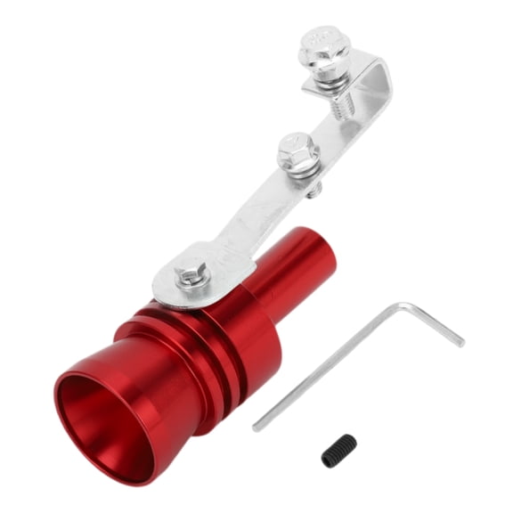 Unique Bargains Turbo Sound Exhaust Muffler Pipe Whistle Rear Tailpipe XL Car Motorcycle Roar Maker Aluminum Red 1 Set