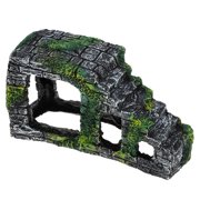 Unique Bargains Turtle Basking Platform Reptile Climbing Shale Gray Green 8.7"x3.5"x4.5"