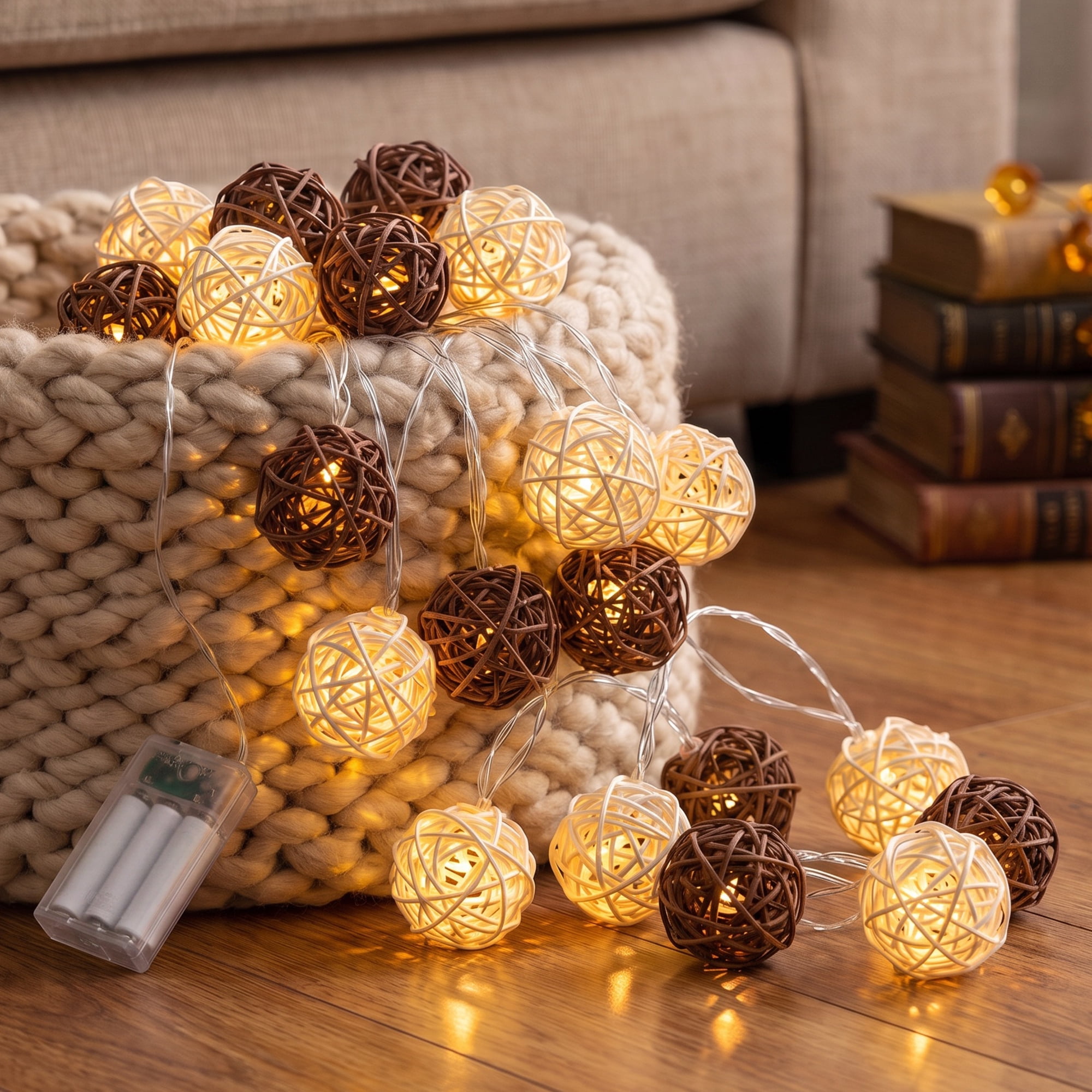 Unique Bargains Twinkle Light for Use with Flexible Design 13.1 ft Coffee Battery Operated
