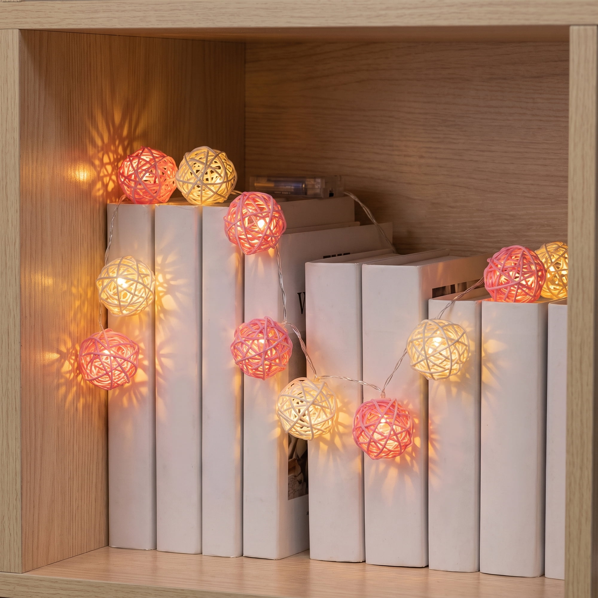 Unique Bargains Twinkle Lights for Home with Flexible Design 13.1 ft Pink Battery Operated