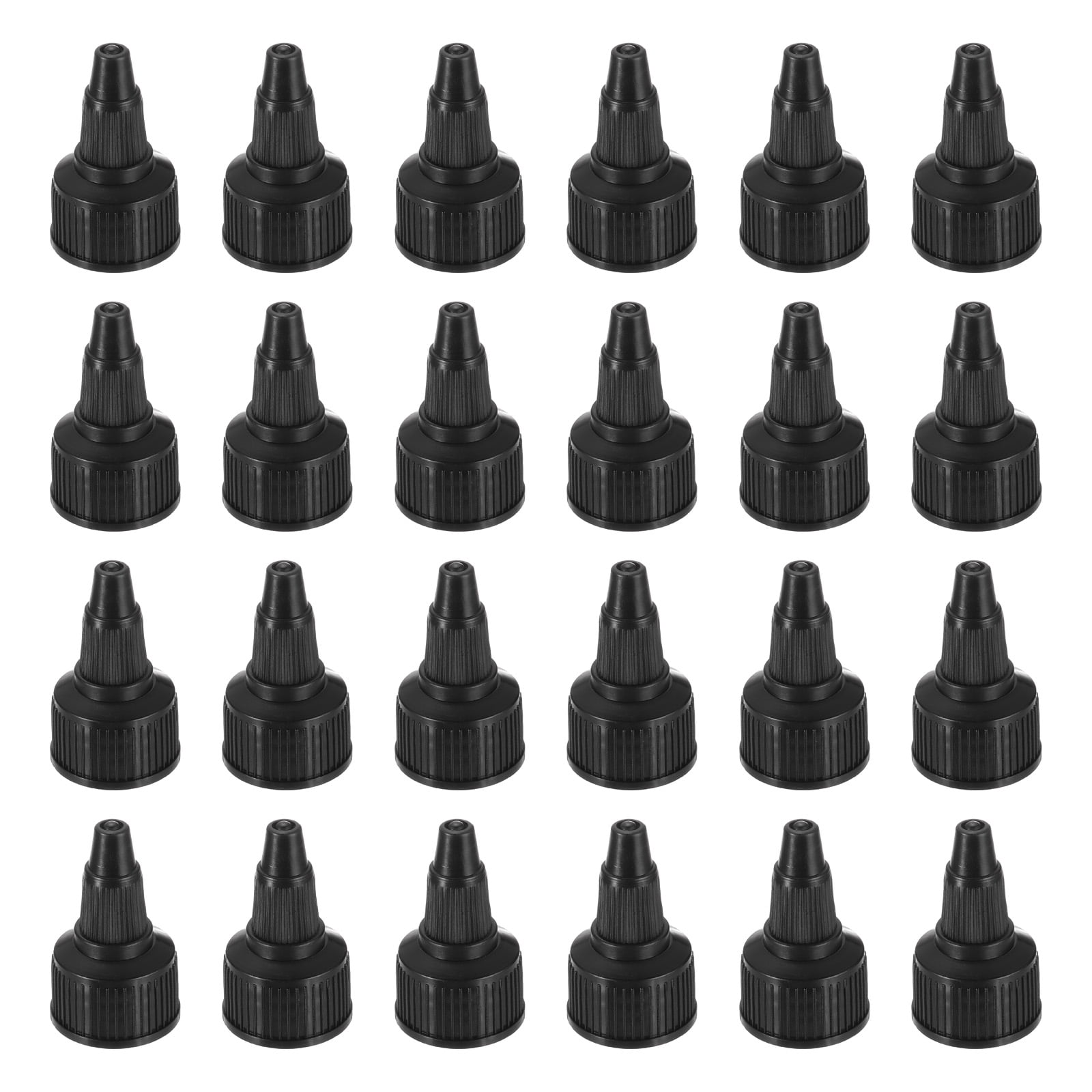 Unique Bargains Twist Top Caps for Squeeze Bottles Glue Crafting Black