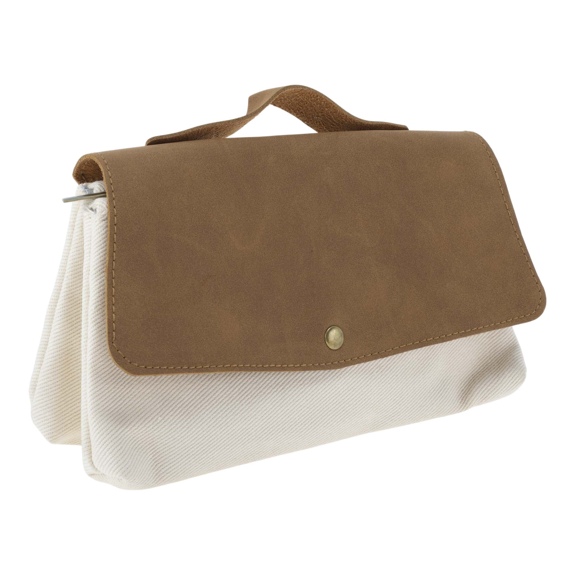 Unique Bargains Two-Tier Hand Carry Style Organizer Beige, Brown