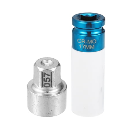Unique Bargains Type 057 Wheel Lock Lug Nut for for BMW X1 Anti-Theft Wheel Lock with Protector Nut Socket 1 Set