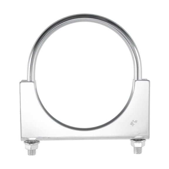 Unique Bargains U Bolt Muffler Exhaust Clamp 4.02 Galvanized Iron U-Bolt Muffler Tip Exhaust Hook Silver Tone U-Bolt Clamp for 102 mm Tip Pipes Connection 1 pc