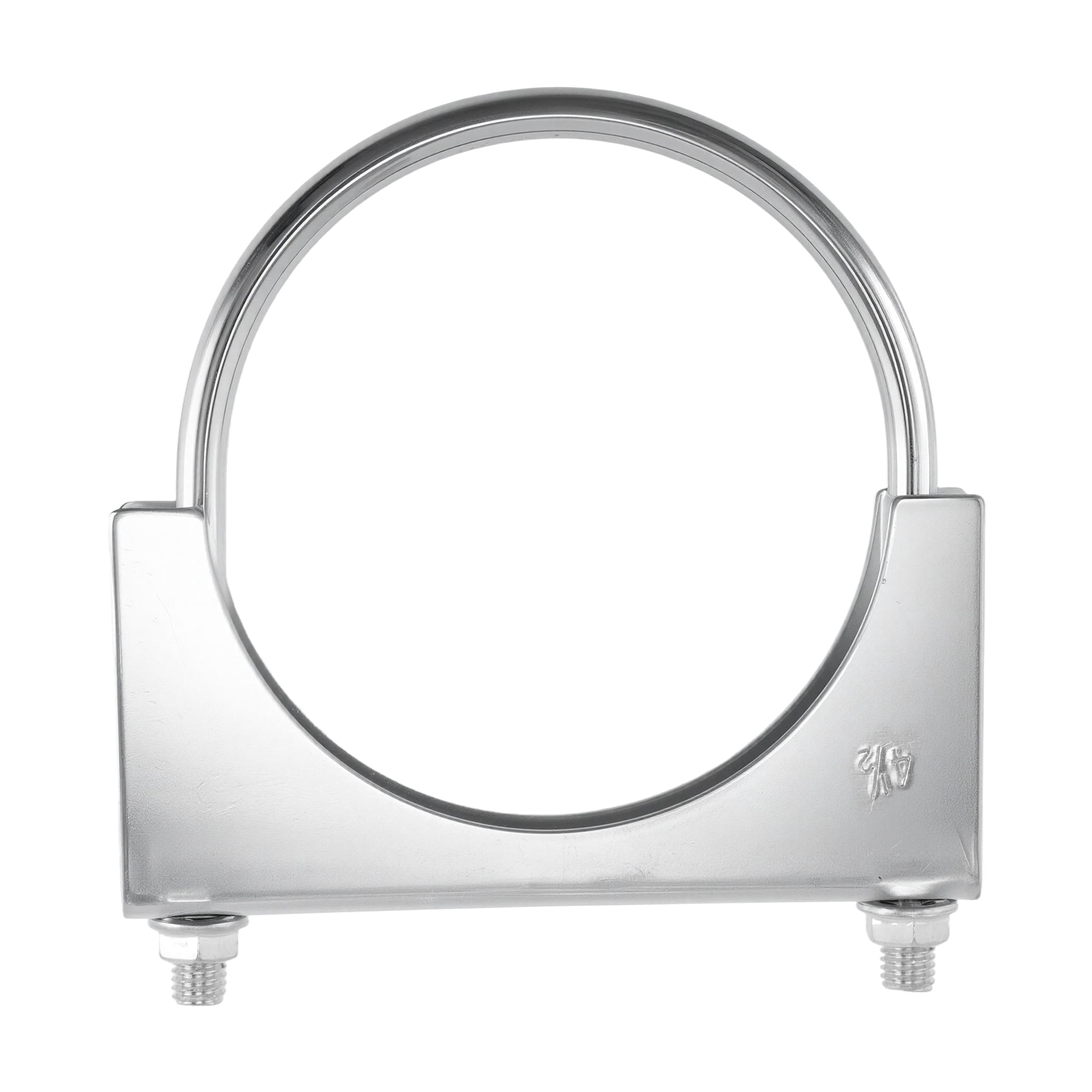 Unique Bargains U Bolt Muffler Exhaust Clamp 4.49" Galvanized Iron U-Bolt Muffler Tip Exhaust Hook Silver Tone U-Bolt Clamp for 114 mm Tip Pipes Connection 1 pcs