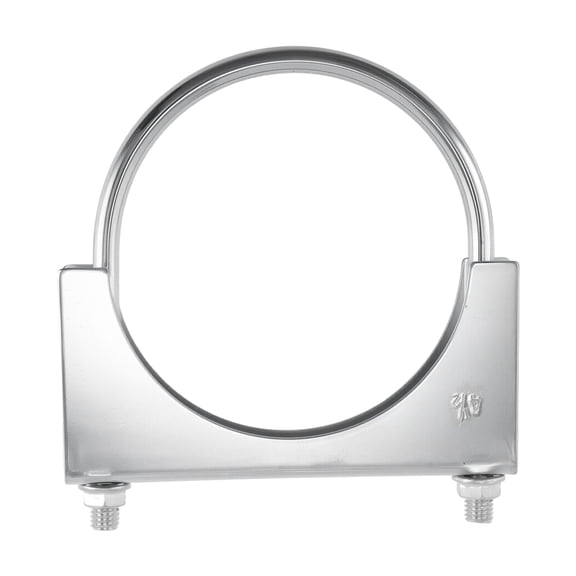 Unique Bargains U Bolt Muffler Exhaust Clamp 4.49" Galvanized Iron U-Bolt Muffler Tip Exhaust Hook Silver Tone U-Bolt Clamp for 114 mm Tip Pipes Connection 1 pcs