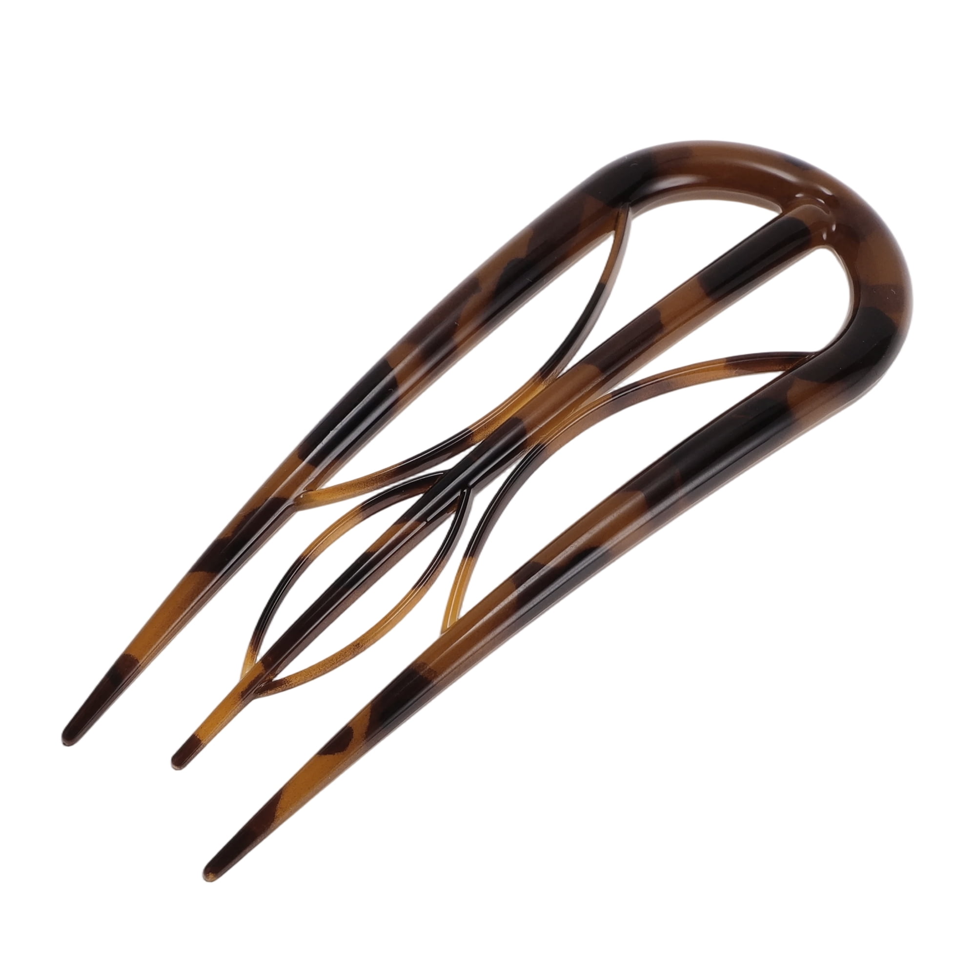 Unique Bargains U-shaped Hair Pin 3.94"x1.50" 1 Pc Dark Brown Coffee