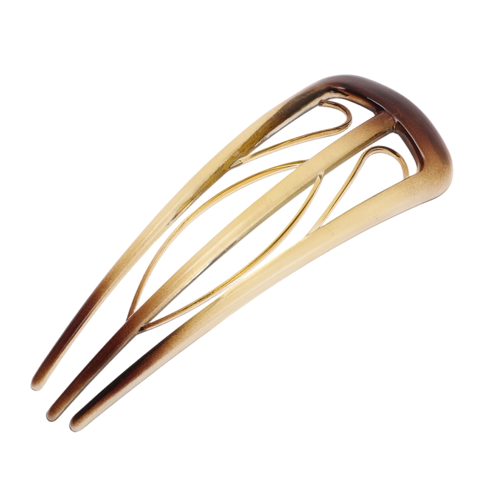 Unique Bargains U-shaped Hair Pin 4.33"x1.57" 1 Pcs Transparent Green