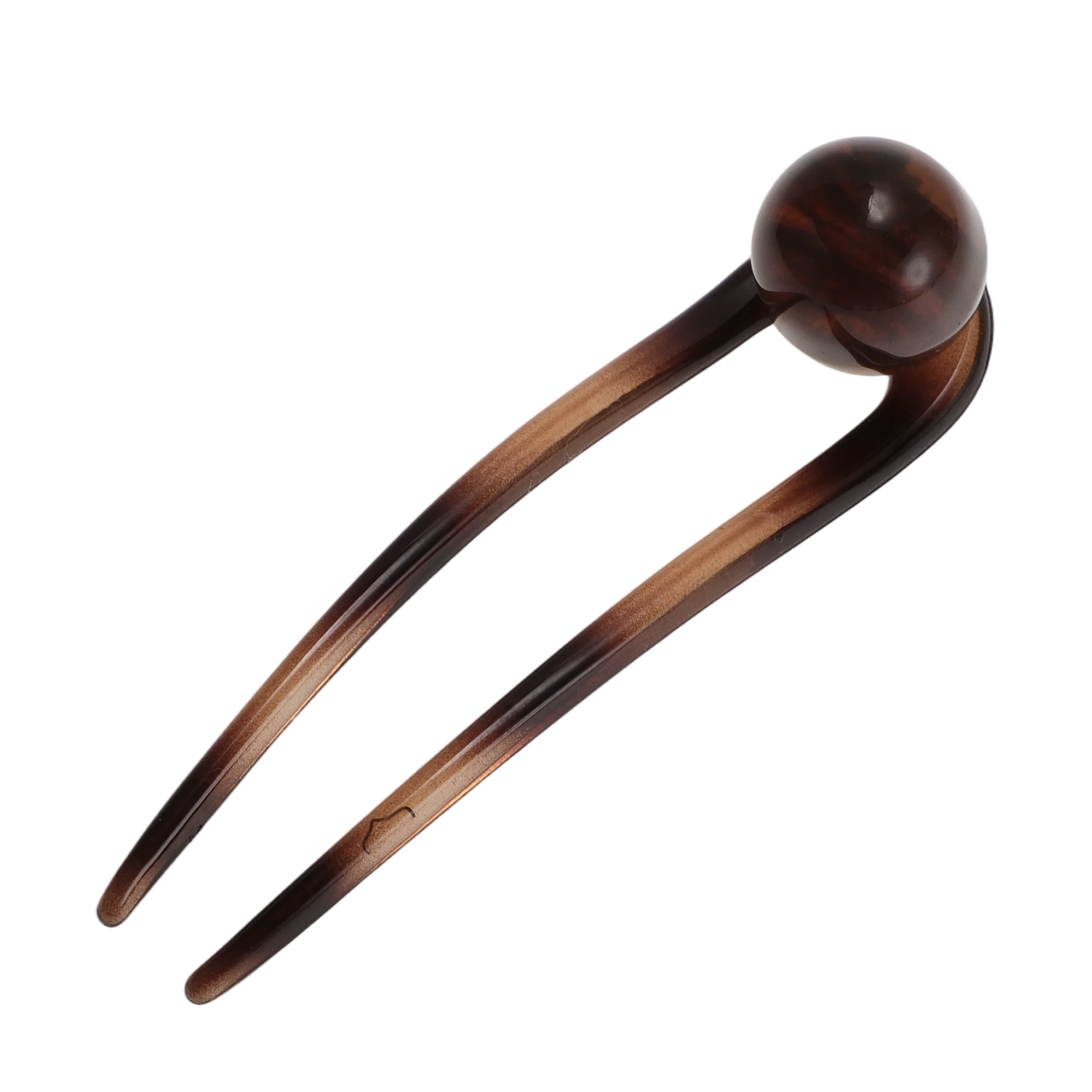 Unique Bargains U-shaped Hair Pin 4.53"x1.18" 1 Pc Glossy Brown