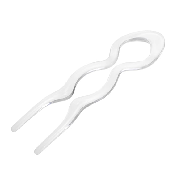 Unique Bargains U-shaped Hair Pin 4.72"x0.98" 1 Pc Transparent Color