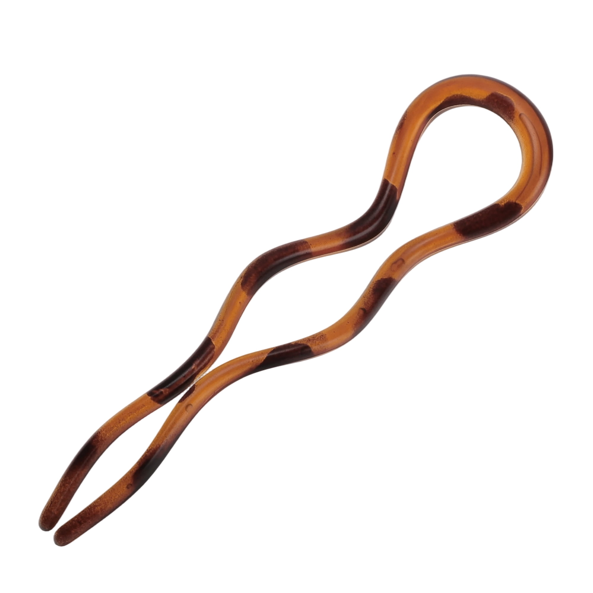Unique Bargains U-shaped Hair Pin 4.92"x1.38" 1 Pc Matte Orange Brown