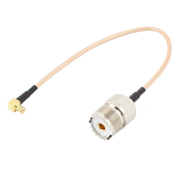 Unique Bargains UHF Female to MCX Male Right Angle Adapter Connector RG316 Coaxial Cable 20cm