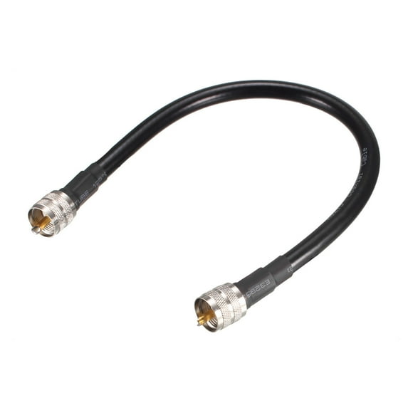 Unique Bargains UHF Male PL-259 to UHF Male PL-259 Low Loss RG213 Coax Jumper Cable 1Ft