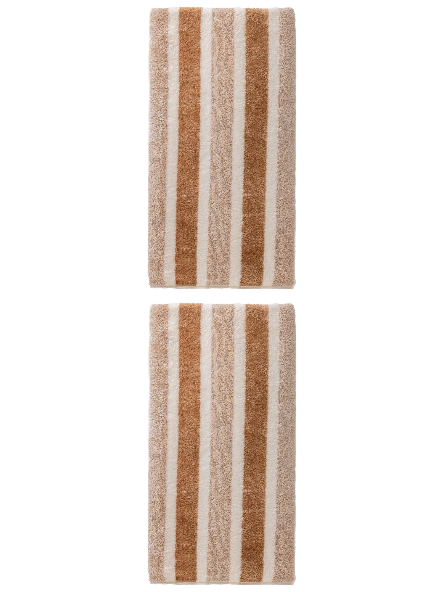 Unique Bargains Ultra Soft Absorbent Coral Fleece Bath Towel 2 Pack Brown 71"x35"