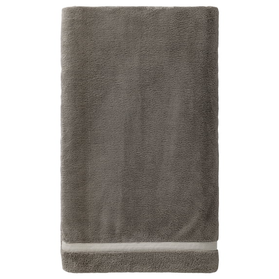 Unique Bargains Ultra Soft Highly Absorbent Coral Fleece Bath Towel Dark Grey 63" x 31"